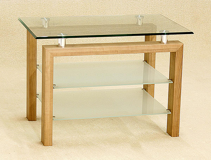 Adina Glass Top Tv Unit With Glass Shelves